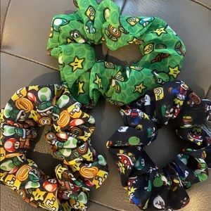 Scrunchie hair bands Mario Brothers
